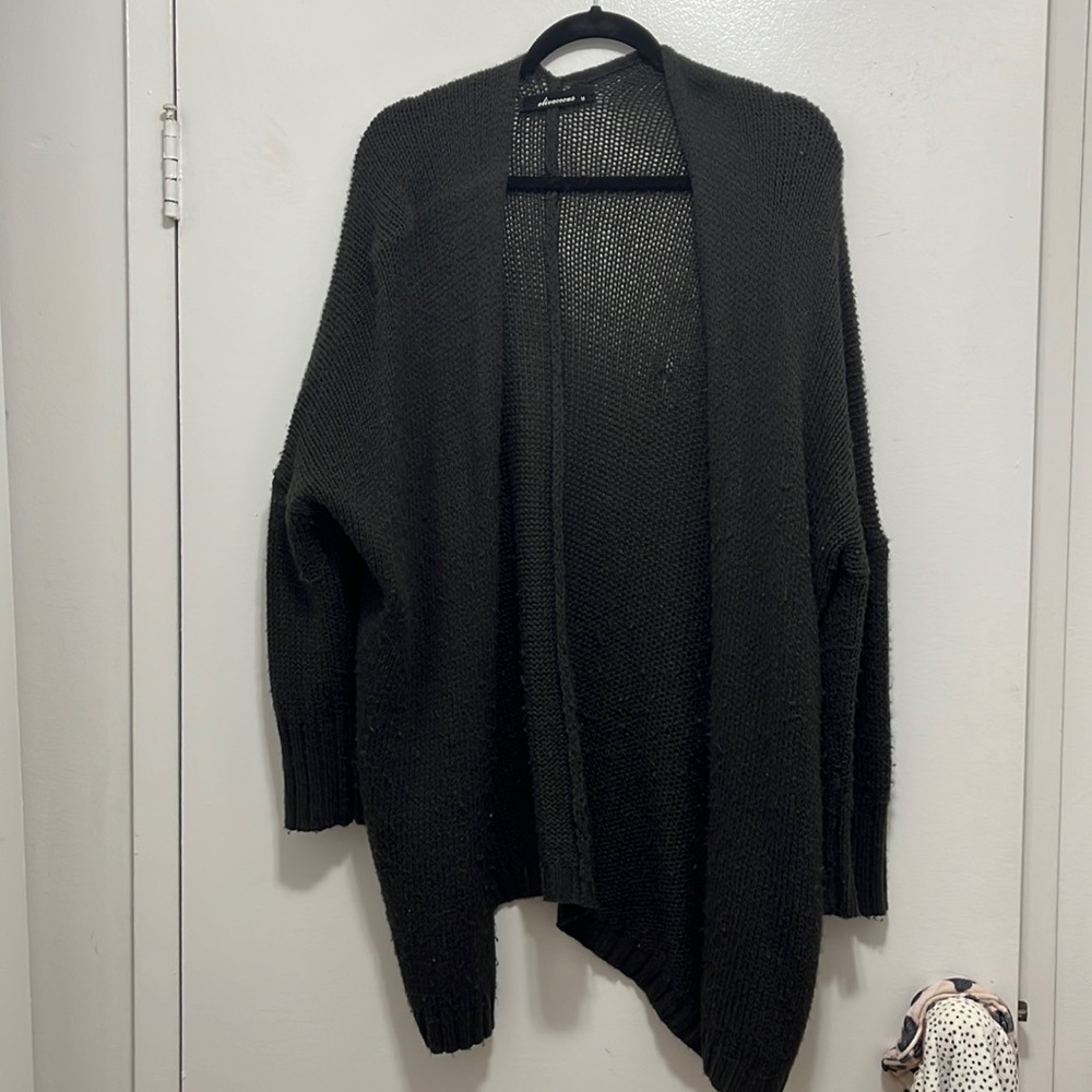 Oversized open cardigan